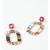 Outlet 🎉 Piper Baguette Statement Earring In Multicolour 🎉 -Cheap Earrings Shop unnamed file 101