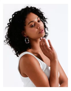 Outlet 🎉 Piper Baguette Statement Earring In Multicolour 🎉 -Cheap Earrings Shop unnamed file 104