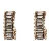 Cheapest 🥰 Gregory Ladner Baguette Cut Stone Hoop Earring In Charcoal 🎉 -Cheap Earrings Shop unnamed file 113