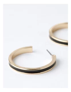 Cheapest 😉 Basque Enamel Hoop Earring 30mm In Black 💯 -Cheap Earrings Shop unnamed file 145