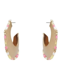 Cheap ✨ Marcs Colour Shaker Hoop Earring In Gold Multi 🤩