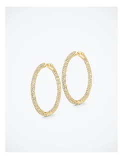 Best deal 🎁 SALLY SKOUFIS Allure Pave Hoops 🧨