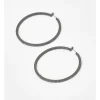 Hot Sale 🔔 Wayne Cooper Pave Large Hoop Earrings In Gunmetal ✔️