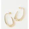 Budget 😍 Piper Sculptured Oval Gold Hoop Earrings 😍 -Cheap Earrings Shop unnamed file 218