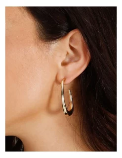 Budget 😍 Piper Sculptured Oval Gold Hoop Earrings 😍 -Cheap Earrings Shop unnamed file 219