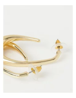 Budget 😍 Piper Sculptured Oval Gold Hoop Earrings 😍 -Cheap Earrings Shop unnamed file 220