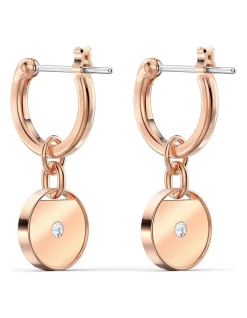 Best Pirce 🧨 Swarovski Ginger Mini Hoop Pierced Rose Gold Huggie Earrings 🛒 -Cheap Earrings Shop unnamed file 228