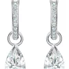 Hot Sale 👏 Swarovski Attract Pear Mini Hoop Pierced Silver Huggie Earrings 🔔 -Cheap Earrings Shop unnamed file 232