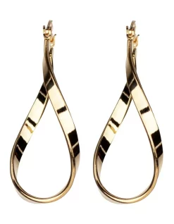 Top 10 ✔️ Gregory Ladner Twisted Oval Hoop Earrings In Gold 🥰