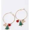 Promo ❤️ Design Studio 🎁 Christmas Tree Hoop Earring In Gold 🔔