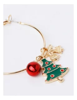 Promo ❤️ Design Studio 🎁 Christmas Tree Hoop Earring In Gold 🔔 -Cheap Earrings Shop unnamed file 295