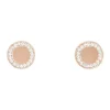 Discount 😉 Gregory Ladner Disc With Cubic Zirconia Surround Rose Gold Earring ❤️