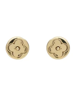 Wholesale 😉 Marcs Floral Inset Stud Earrings In Gold 😉
