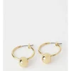Hot Sale ✨ Basque Droplet Hoop Earrings In Gold ✔️