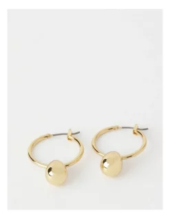 Hot Sale ✨ Basque Droplet Hoop Earrings In Gold ✔️