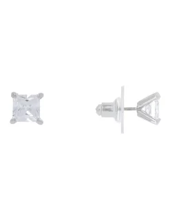 Hot Sale 🥰 Gregory Ladner 6mm Cubic Zirconia Silver Square Stud Earring 💯 -Cheap Earrings Shop unnamed file 328