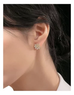 New ✨ Gregory Ladner Daisy Cubic Zirconia Gold Stud Earrings 🌟 -Cheap Earrings Shop unnamed file 338