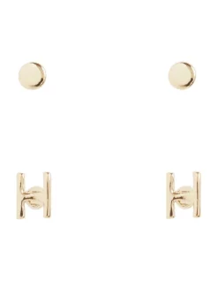 Cheap 👏 Seed Heritage Initial H Stud Earring 2 Pack In Gold 🌟