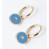 Budget 🎉 Basque Mini Enamel Disc Earring In Blue 🔥