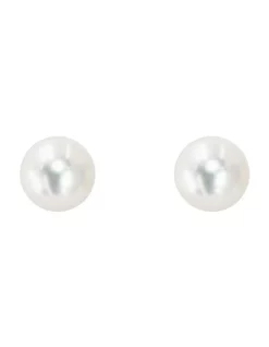 Hot Sale 🌟 Pure Elements 9 9.5mm Freshwater Pearl White Stud Earrings ✨