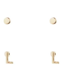 Promo 😀 Seed Heritage Initial L Stud Earring 2 Pack In Gold ⭐