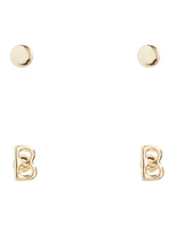 Coupon 🎁 Seed Heritage Initial B Stud Earring 2 Pack In Gold ✔️