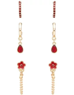 Cheap π€© Marcs Everyday Spot Colour Earring 3 Pack In Red π