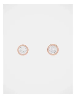 Top 10 🛒 Trent Nathan Cubic Zirconia Solitaire Rose Gold Stud Earrings 🧨