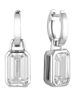 Deals 😀 Georgini Luxe Sontuosa Silver Huggie Earrings ✔️