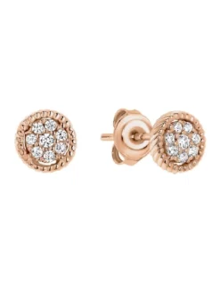 Discount 🥰 Georgini Mica Rose Gold Stud Earrings 😉