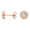 Outlet 😍 Georgini White Cubic Zirconia Round Rose Gold Stud Earrings 🧨