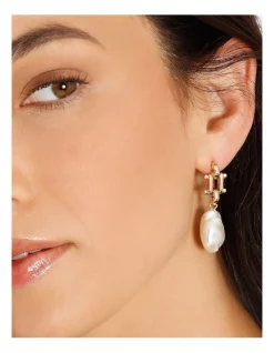Hot Sale 🤩 Basque Pearl Drop Earrings In Gold 👍 -Cheap Earrings Shop unnamed file 462