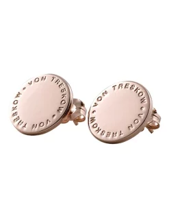 Hot Sale 🧨 Mocha VT Plate Rose Gold Stud Earrings 😉