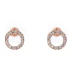 Wholesale 🥰 Gregory Ladner Cubic Zirconia Rose Gold Circle Earrings GJEL118M 😉
