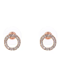 Wholesale 🥰 Gregory Ladner Cubic Zirconia Rose Gold Circle Earrings GJEL118M 😉
