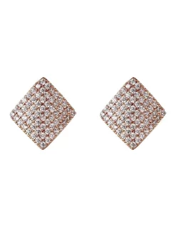 Coupon 😉 Gregory Ladner Rhombus Pave Rose Gold Stud 😍