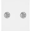 Top 10 ❤️ Piper Pave Disc Silver Stud Earrings 🤩