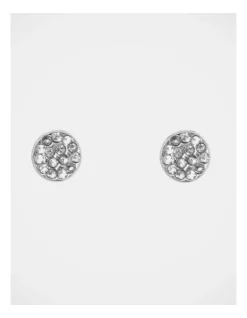 Top 10 ❤️ Piper Pave Disc Silver Stud Earrings 🤩