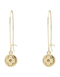 Outlet ✨ Marcs Floral Inset Thread Drop Earring In Gold 🛒