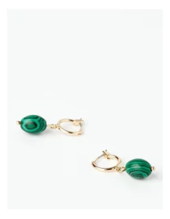 Best reviews of 🎁 Basque Delicate Malachite Drop Earring In Gold 👏 -Cheap Earrings Shop unnamed file 598