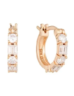 Budget 🧨 Georgini Irini Small Rose Gold Hoop Earrings ⌛