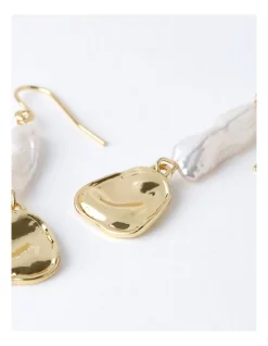 Outlet ⌛ Basque Circle Drop Hook Earring In Gold 👏 -Cheap Earrings Shop unnamed file 626