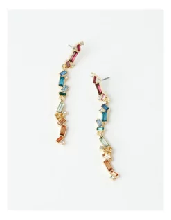 Outlet 😀 Piper Multi Stone Drop Earring In Multicolour 🎁