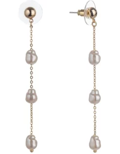 New 🎉 Gregory Ladner Pearl Gold Chain Drop Earring 👏 -Cheap Earrings Shop unnamed file 687