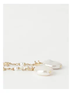 Top 10 ⭐ Basque Dainty Chain With Pearl Drop Earrings In Gold 😀 -Cheap Earrings Shop unnamed file 694