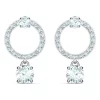 Top 10 😀 Swarovski Attract Circle Pierced Silver Drop Earrings ✨