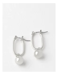 Buy 👏 Piper Ball Drop Silver Huggie Earrings 🔥