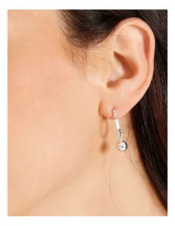 Buy 👏 Piper Ball Drop Silver Huggie Earrings 🔥 -Cheap Earrings Shop unnamed file 702
