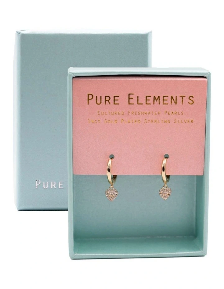 Buy ✨ Pure Elements Dainty CZ Heart Huggies In 14ct Gold Plating ⌛ 5 Buy ✨ Pure Elements Dainty CZ Heart Huggies In 14ct Gold Plating ⌛ - Image 3
