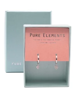 Deals 👍 Pure Elements Dainty CZ Heart Huggies In Silver 😉 -Cheap Earrings Shop unnamed file 716